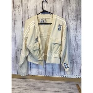 Adidas Disney x Lilo & Stitch Button-Up Cardigan S – Beige Cute Streetwear